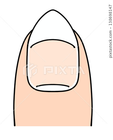 Loose, simple, almond-shaped nails with solid color. Loose, simple, almond-shaped nails with solid color. 138698147