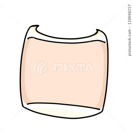 Loose, simple ingrown toenail (nail only) solid color Loose, simple ingrown toenail (nail only) solid color 138698257