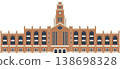 Image of a university symbol building with a clock tower. 138698328