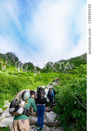 千丈嶋冰鬥的健行路線、壯麗景色和健行者 千丈嶋冰鬥的健行路線、壯麗景色和健行者 138698448