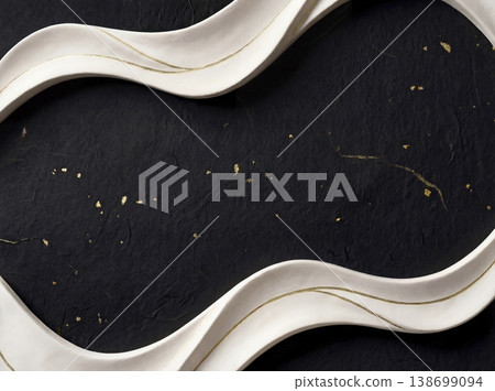厚重的抽象顏料紋理背景，點綴著奢華的金箔。 138699094