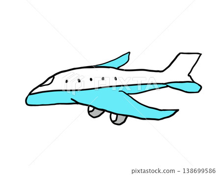 簡單的飛機插畫 138699586