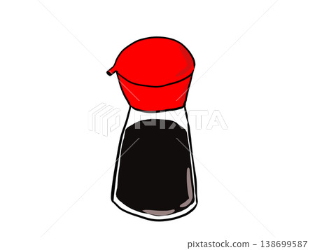 醬油或調味料的簡單圖示。 138699587