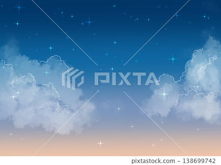 A fairytale-like background of starry skies and clouds at various times of day. A fairytale-like background of starry skies and clouds at various times of day. 138699742