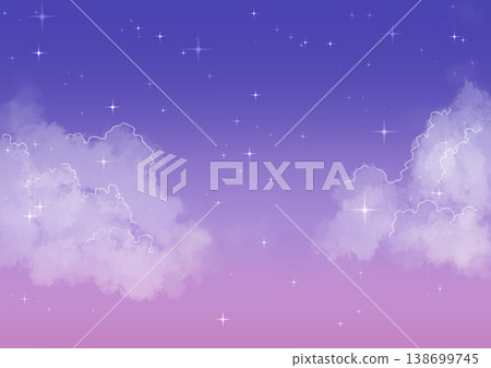 以星空和雲朵為背景，展現一天中不同時段的夢幻景象。 138699745