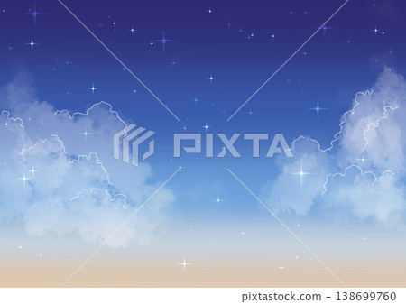 以星空和雲朵為背景,展現一天中不同時段的夢幻景象。 以星空和雲朵為背景,展現一天中不同時段的夢幻景象。 138699760