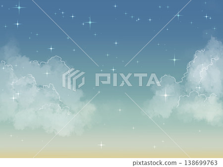 A fairytale-like background of starry skies and clouds at various times of day. A fairytale-like background of starry skies and clouds at various times of day. 138699763