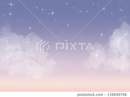 以星空和雲朵為背景,展現一天中不同時段的夢幻景象。 以星空和雲朵為背景,展現一天中不同時段的夢幻景象。 138699766