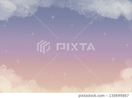 以星空和雲朵為背景，展現一天中不同時段的夢幻景象。 138699867