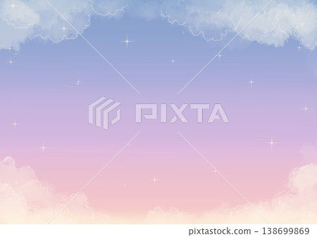 A fairytale-like background of starry skies and clouds at various times of day. 138699869