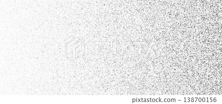 Dotted grain gradient background. Stippled noise sand texture. Fading grunge dust grit overlay. Black sprayed surface. Halftone speckles, particles or specks wallpaper. Vector rough gritty backdrop Dotted grain gradient background. Stippled noise sand texture. Fading grunge dust grit overlay. Black sprayed surface. Halftone speckles, particles or specks wallpaper. Vector rough gritty backdrop 138700156