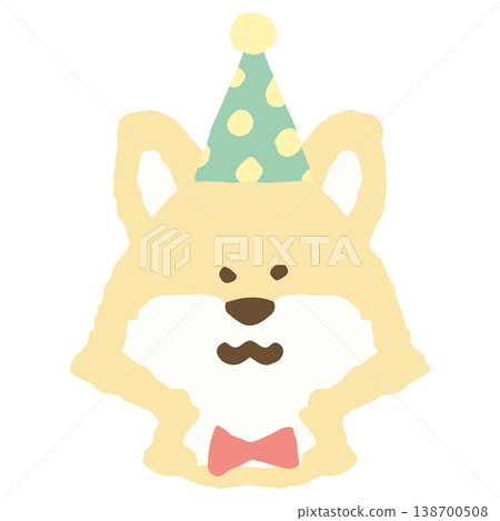 蓬鬆粉彩生日主題 | 狐狸圖示 - 適用於幼兒園和學前班 138700508