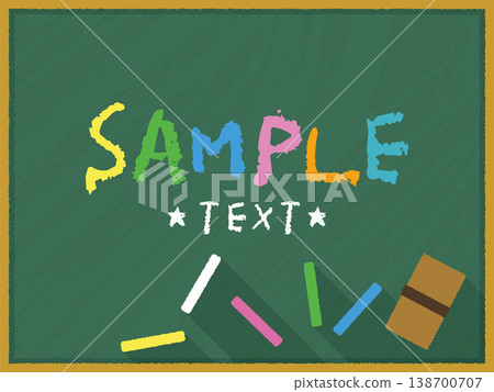 Blackboard, school-style frame template, vector illustration 138700707