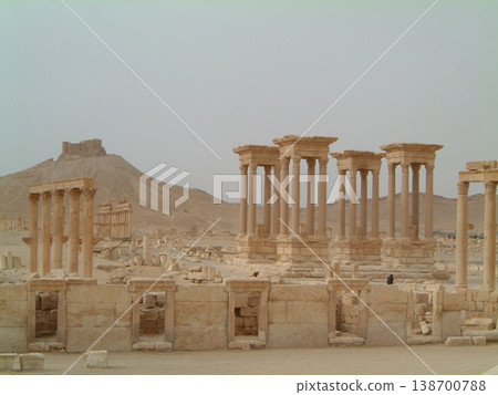 The now-vanished ruins of Palmyra, Syria The now-vanished ruins of Palmyra, Syria 138700788