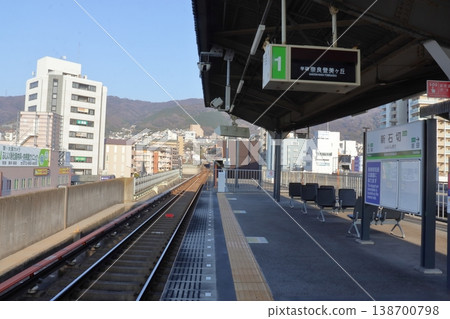 View towards Mt. Ikoma from Shin-Ishikiri Station on the Kintetsu Keihanna Line (Higashi-Osaka City, Osaka Prefecture) View towards Mt. Ikoma from Shin-Ishikiri Station on the Kintetsu Keihanna Line (Higashi-Osaka City, Osaka Prefecture) 138700798