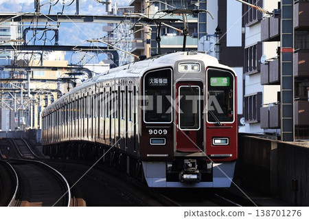 [Hankyu Railway] 9000 series semi-express train (Takarazuka Line: Okamachi Station) 138701276
