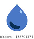 水滴插圖，留有文字空間，背景透明。 138701374