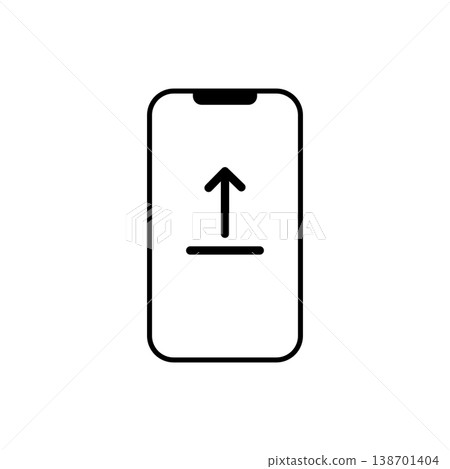 智慧型手機上傳資料發送通訊簡易圖標 智慧型手機上傳資料發送通訊簡易圖標 138701404