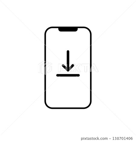 智慧型手機下載資料擷取通訊簡易圖標 智慧型手機下載資料擷取通訊簡易圖標 138701406