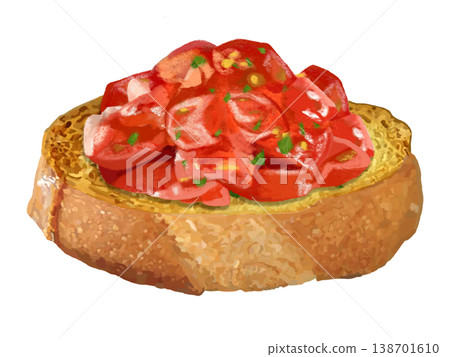 Bruschetta (chopped tomatoes) Bruschetta (chopped tomatoes) 138701610