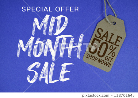 Mid Month Sale Special offer with Price tag Sale 50% Off Shop Now Mid Month Sale Special offer with Price tag Sale 50% Off Shop Now 138701643