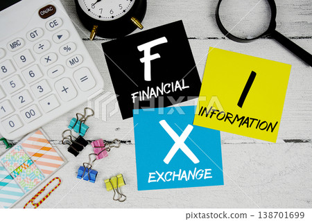 FIX Financial Information Exchange text phrase of business and financial concept FIX Financial Information Exchange text phrase of business and financial concept 138701699