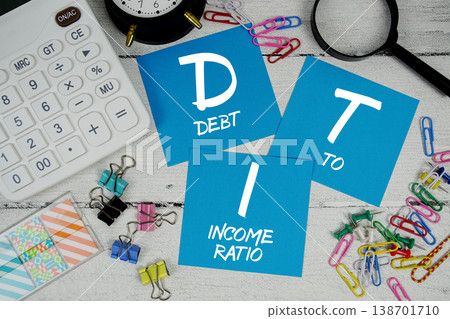 DTI Debt To Income Ratio text phrase of business and financial concept DTI Debt To Income Ratio text phrase of business and financial concept 138701710