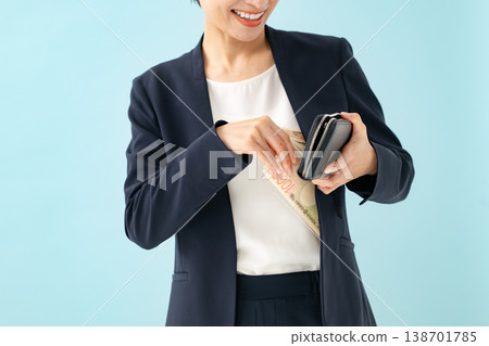 A woman with money A woman with money 138701785