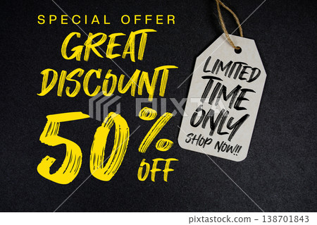 Great Discount 50% off Special offer with Price tag Limited Time Only Shop Now Great Discount 50% off Special offer with Price tag Limited Time Only Shop Now 138701843