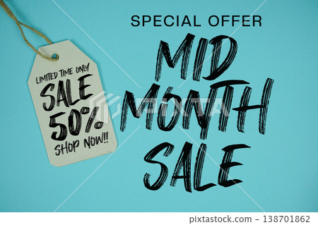 Mid Month Sale Special Offer with Price tag Sale 50% Off Shop Now Mid Month Sale Special Offer with Price tag Sale 50% Off Shop Now 138701862