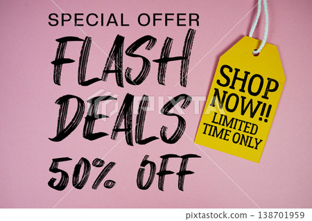 Flash Sale 50% Off Special offer with Price tag Limited Time Only Shop Now Flash Sale 50% Off Special offer with Price tag Limited Time Only Shop Now 138701959