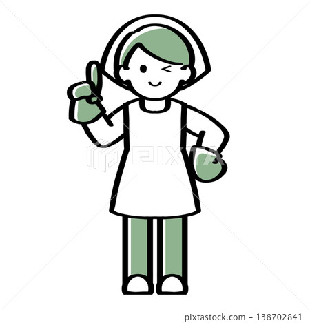 A hand-drawn illustration of a person wearing gloves and holding up their index finger. A hand-drawn illustration of a person wearing gloves and holding up their index finger. 138702841