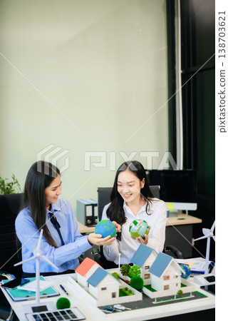 Sustainable innovation by young professionals for a greener future. Showcasing renewable energy solutions 138703621