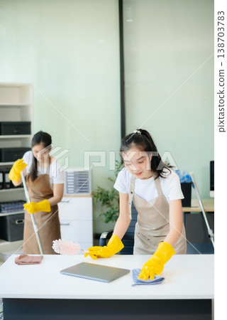 Enhance your office space with professional cleaning services. Spotless desks, hygiene, Enhance your office space with professional cleaning services. Spotless desks, hygiene, 138703783