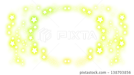 A cute, oval-shaped star frame that glows gold. A cute, oval-shaped star frame that glows gold. 138703856