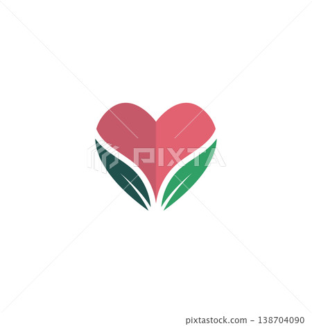 healthy care heart leaf logo design healthy care heart leaf logo design 138704090