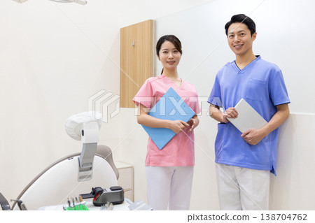 牙科檢查室：牙醫肖像 138704762