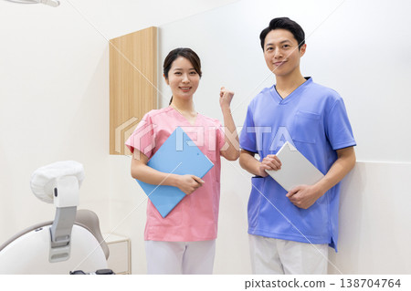 Dental examination room: Portrait of a dentist Dental examination room: Portrait of a dentist 138704764