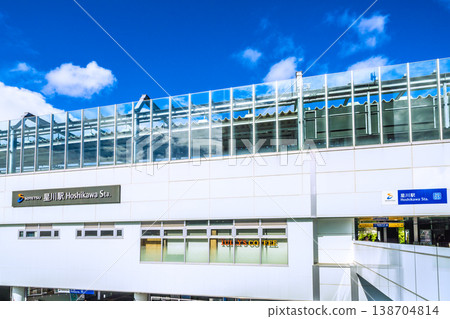 Yokohama cityscape, Japan: View of Hoshikawa Station South Exit, etc. 138704814