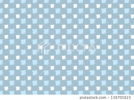 [Traditional Japanese Patterns] Seamless Chidori (Plover) and Chidori-goshi Pattern (Blue Tones) 138705823