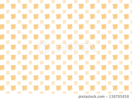 [Traditional Japanese Patterns] Seamless Chidori (Plover) and Chidori-goshi Pattern (Yellow Tones) 138705858