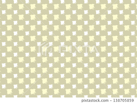 [Traditional Japanese Patterns] Seamless Chidori (Plover) and Chidori-goshi Pattern (Yellow Tones) 138705859