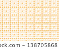 [Traditional Japanese Patterns] Seamless Chidori (Plover) and Chidori-goshi Pattern (Yellow Tones) 138705868