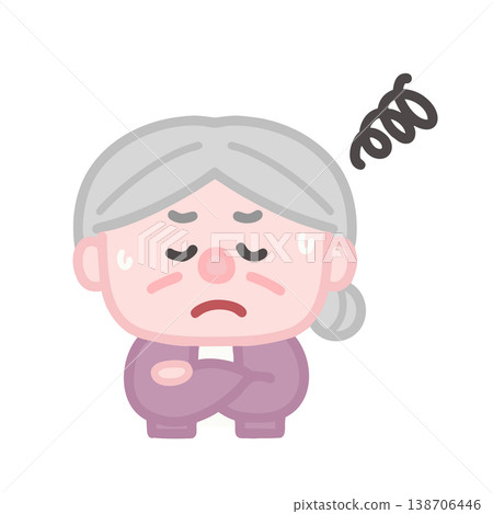 A grandmother who feels confused A grandmother who feels confused 138706446