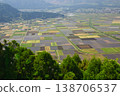 Rice fields visible from the Shiroyama Observatory in Aso 138706537