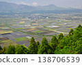 Rice fields visible from the Shiroyama Observatory in Aso 138706539