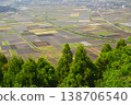 Rice fields visible from the Shiroyama Observatory in Aso 138706540