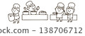 People cooking (line drawing only) 138706712