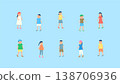 Illustration set of children spending summer 138706936
