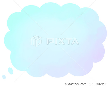 簡潔的、帶有淺藍色漸變的漩渦狀思維氣泡。 138706945
